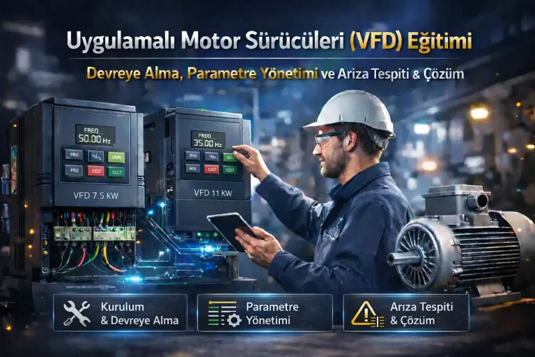 Uygulamalı Motor Sürücüleri (VFD) Eğitimi | Devreye Alma, Parametre Yönetimi ve Arıza Yaklaşımı